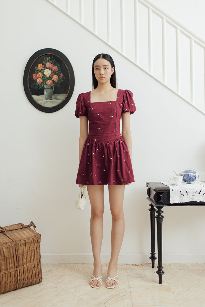 Soyou Dress in Maroon