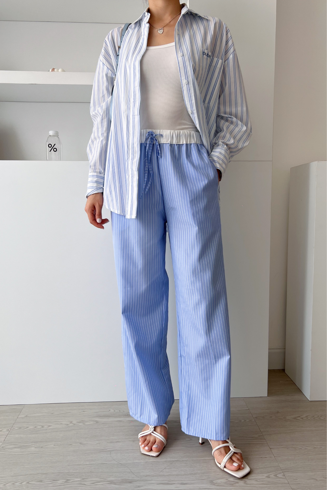 Rami Pants in Stripe Blue