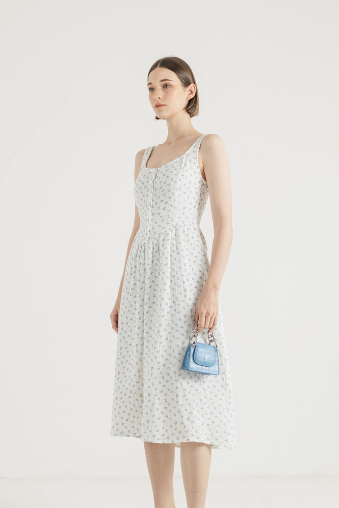 Woori Dress in Floral Blue