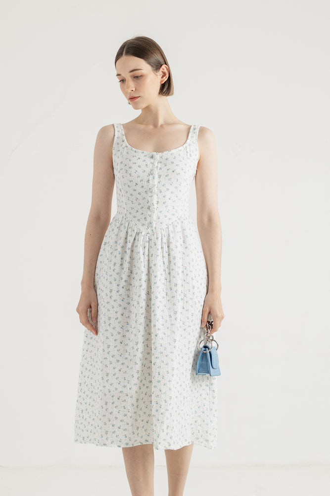 Woori Dress in Floral Blue