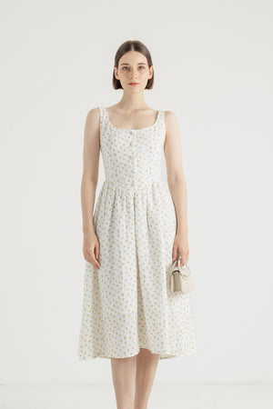 Woori Dress in Floral Yellow