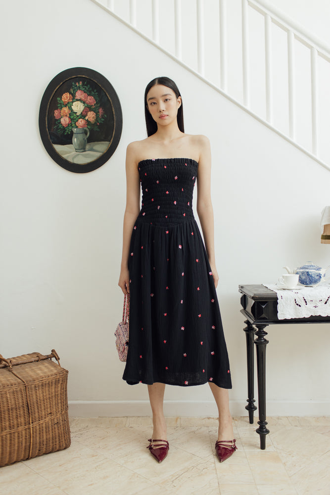 Yuki Dress in Black Cherry