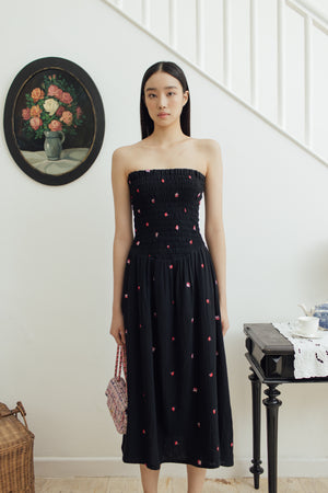 Yuki Dress in Black Cherry