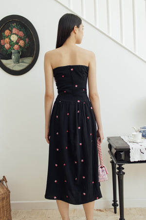 Yuki Dress in Black Cherry