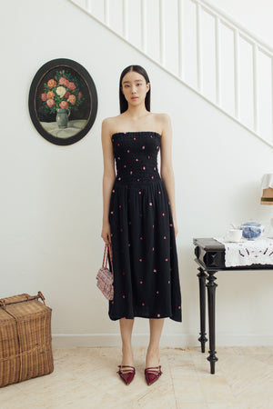 Yuki Dress in Black Cherry