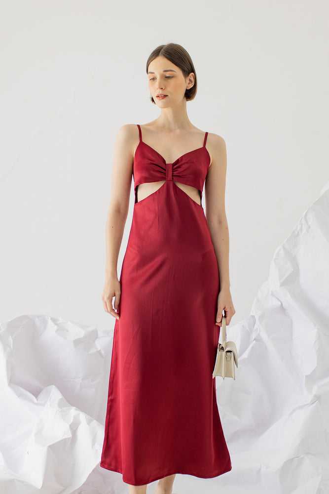 
            
                Load image into Gallery viewer, Haelim Dress in Maroon
            
        
