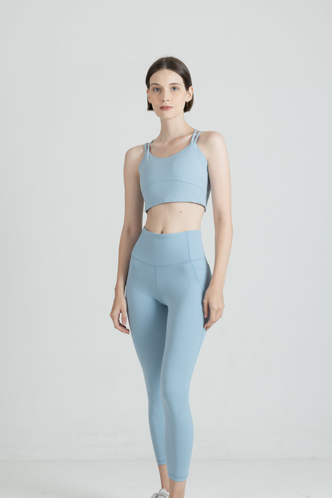 
            
                Load image into Gallery viewer, Cloud Sports Bra in Powder Blue
            
        