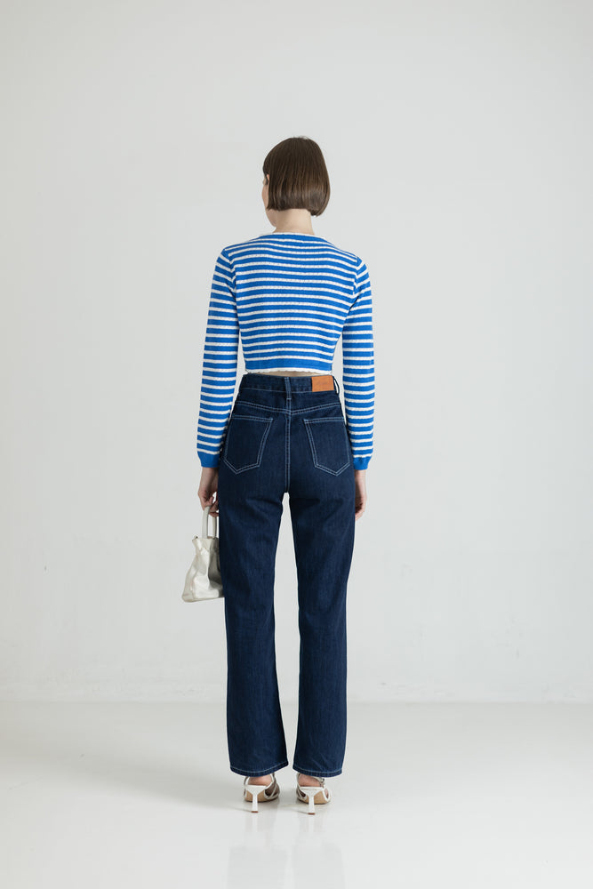 
            
                Load image into Gallery viewer, Miya Top in Stripe Blue
            
        